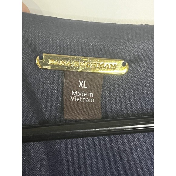 Dana Buchman Womens Sz XL Knee Length 3/4 Sleeve Lace Overlay Lined Dress Blue - Picture 5 of 10